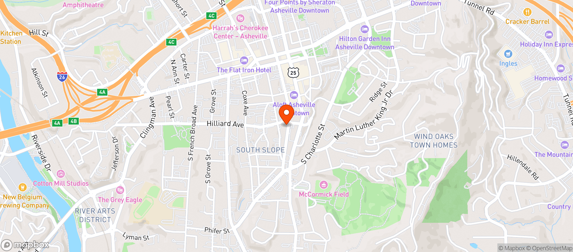 Map showing Evoke Vitality