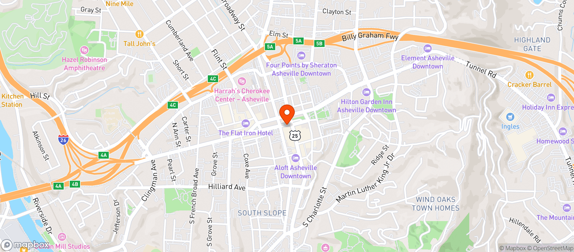 Map showing Salsa Mexican Caribbean Restaurant