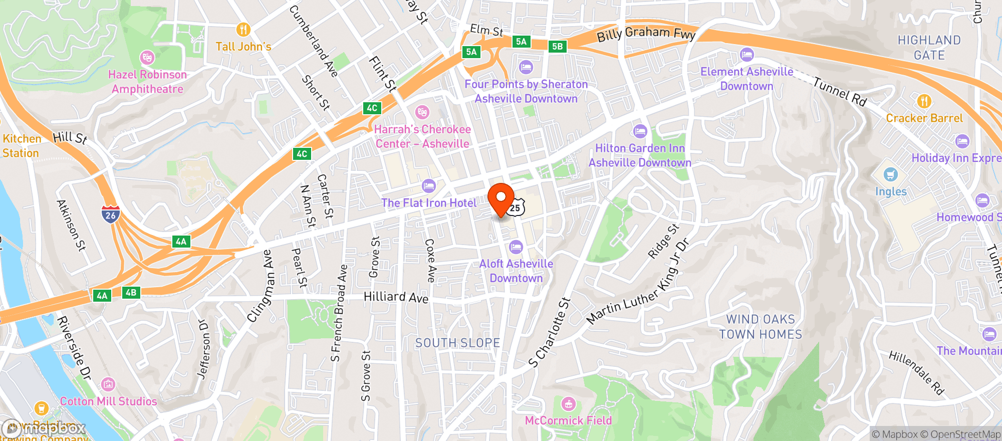 Map showing La Bodega By Curate