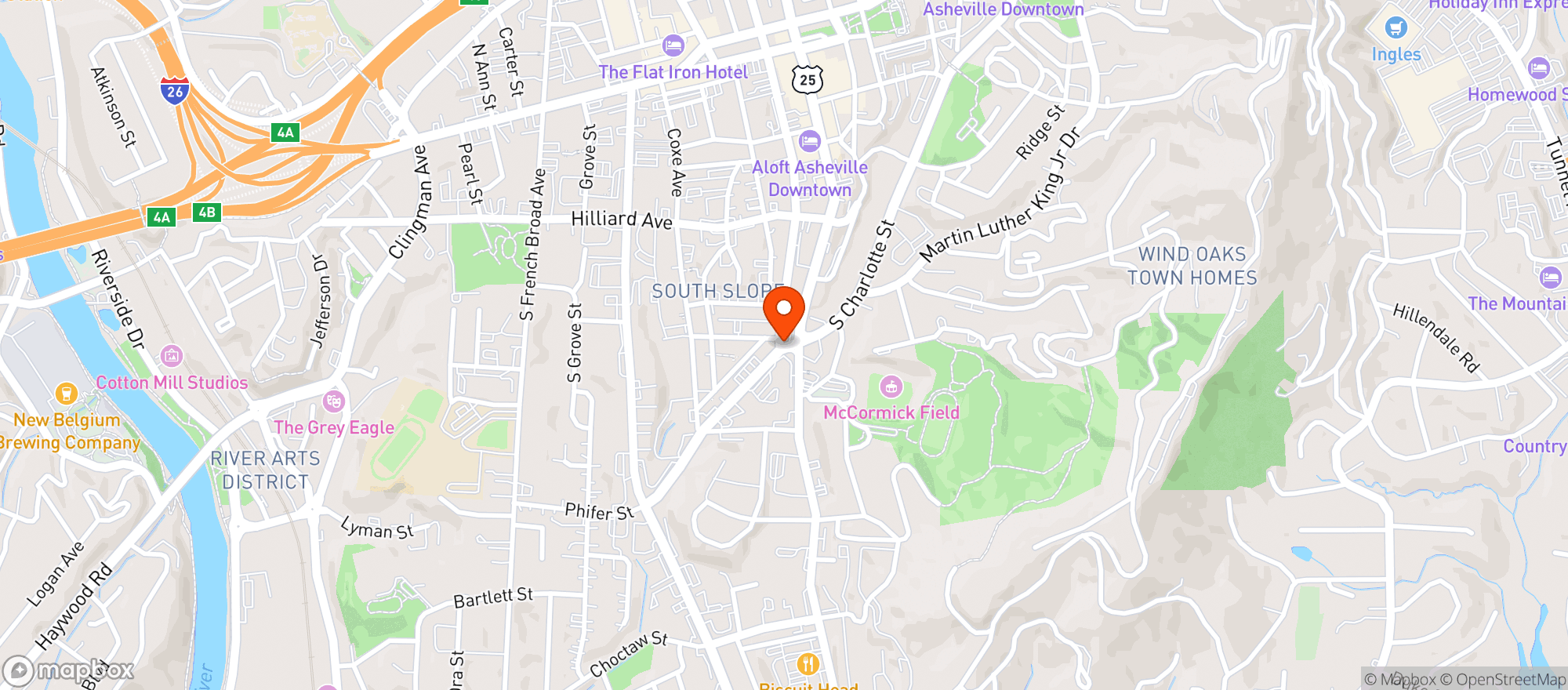 Map showing Farewell Coffee