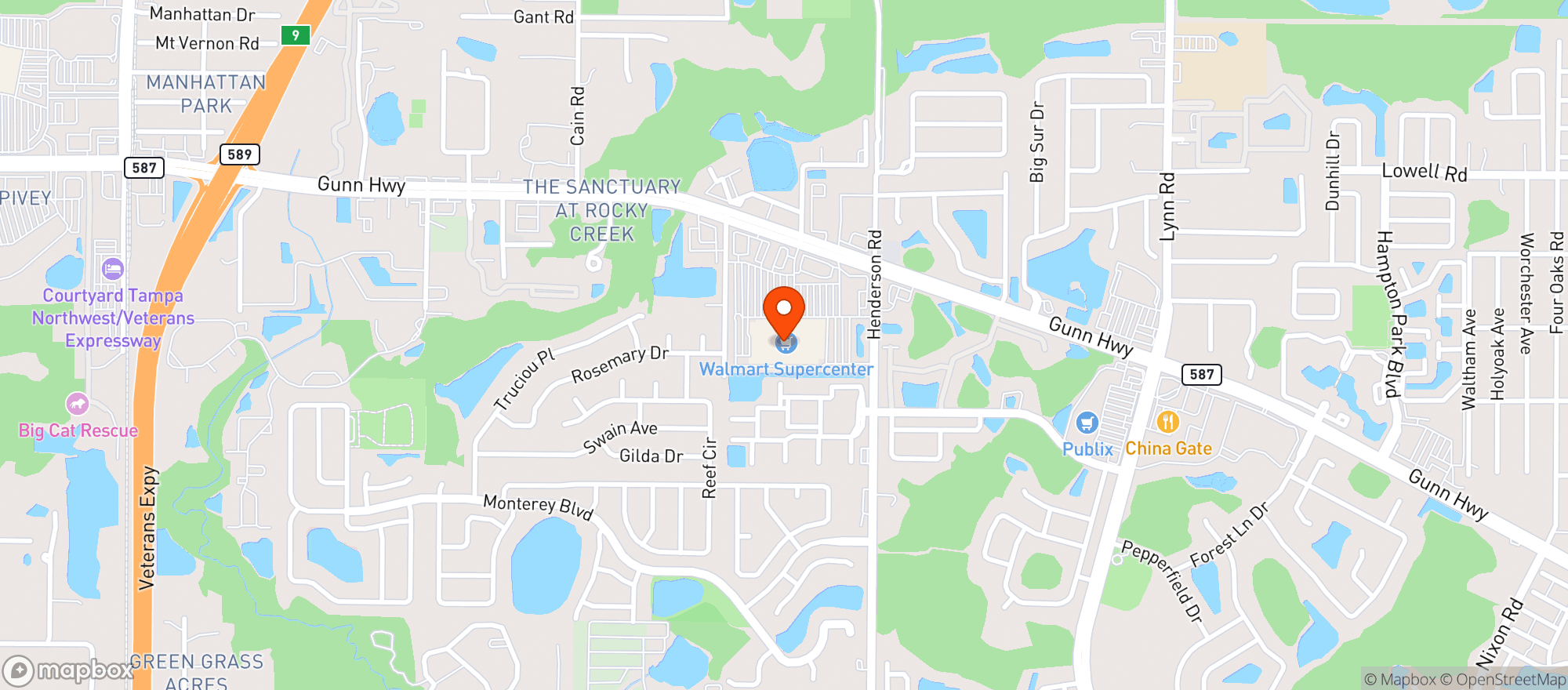 Map showing Walmart Supercenter #5036