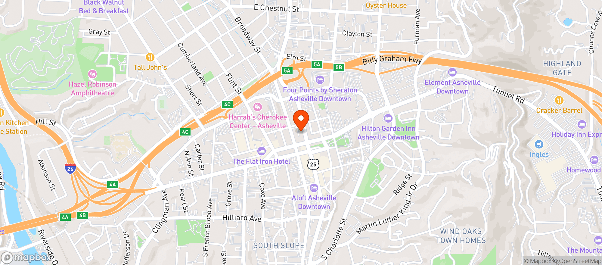 Map showing Sparkys Bardega