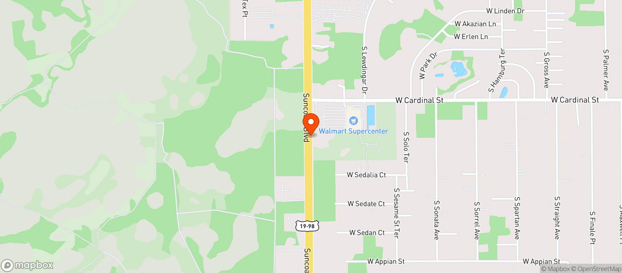 Map showing Walmart Supercenter