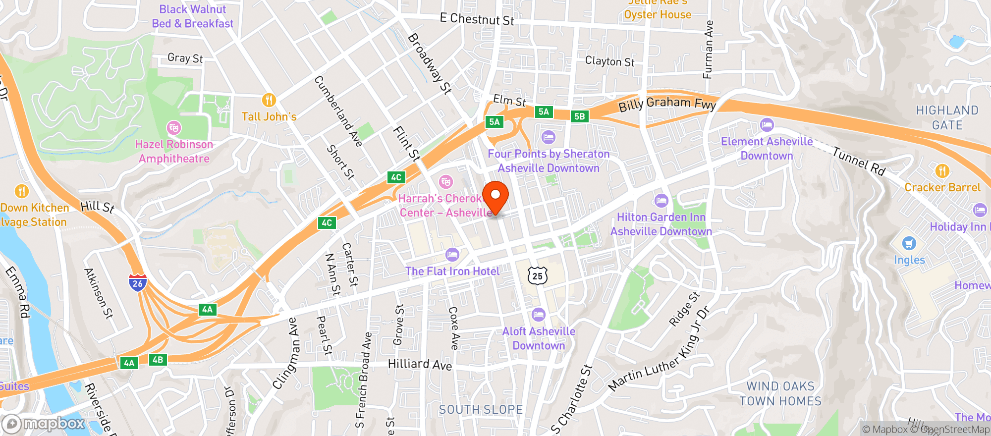 Map showing Crave Dessert Bar*