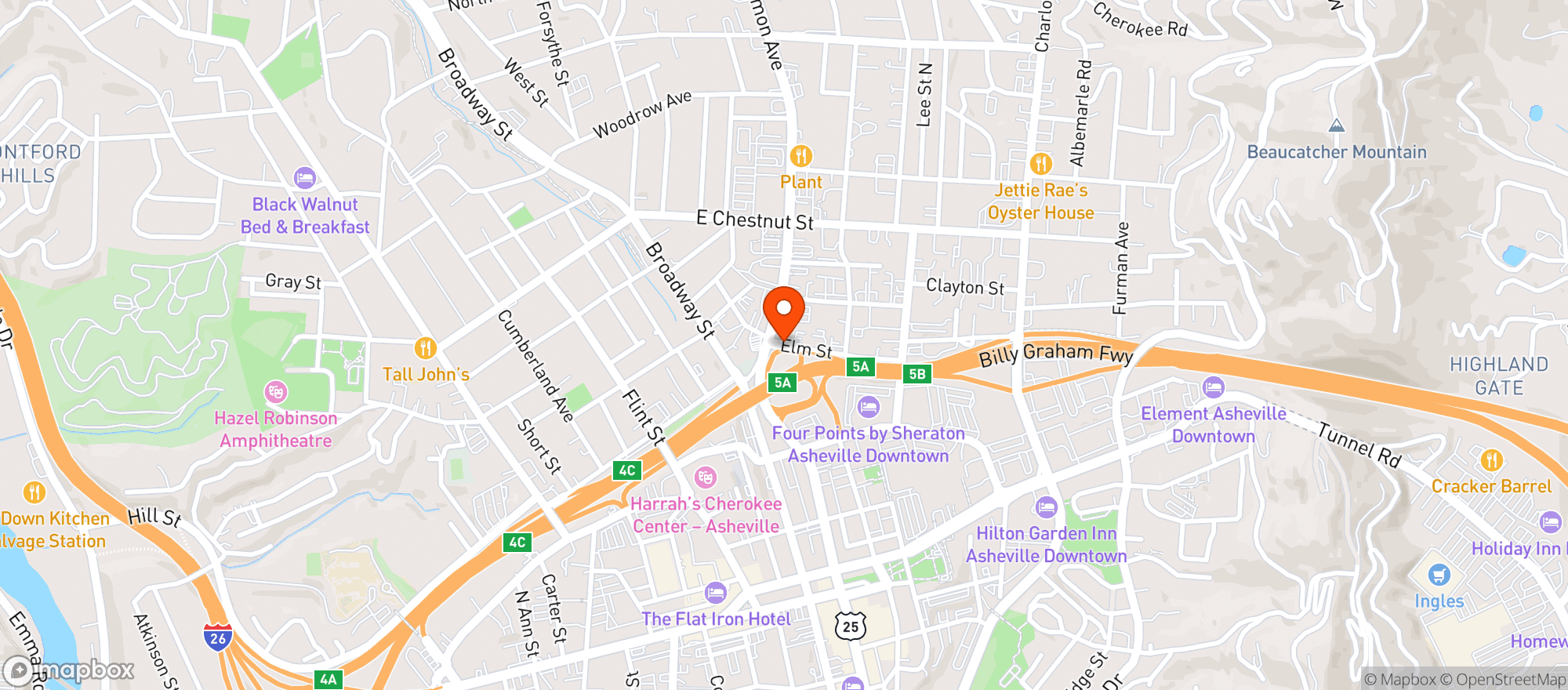 Map showing Freya's Haus