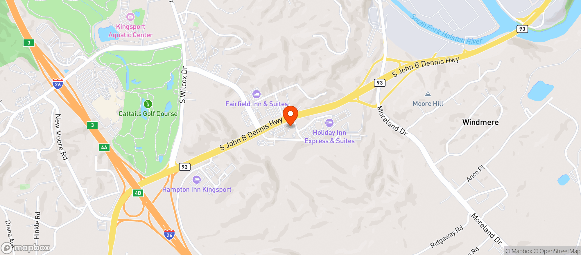 Map showing Park Place Liquor & Wine