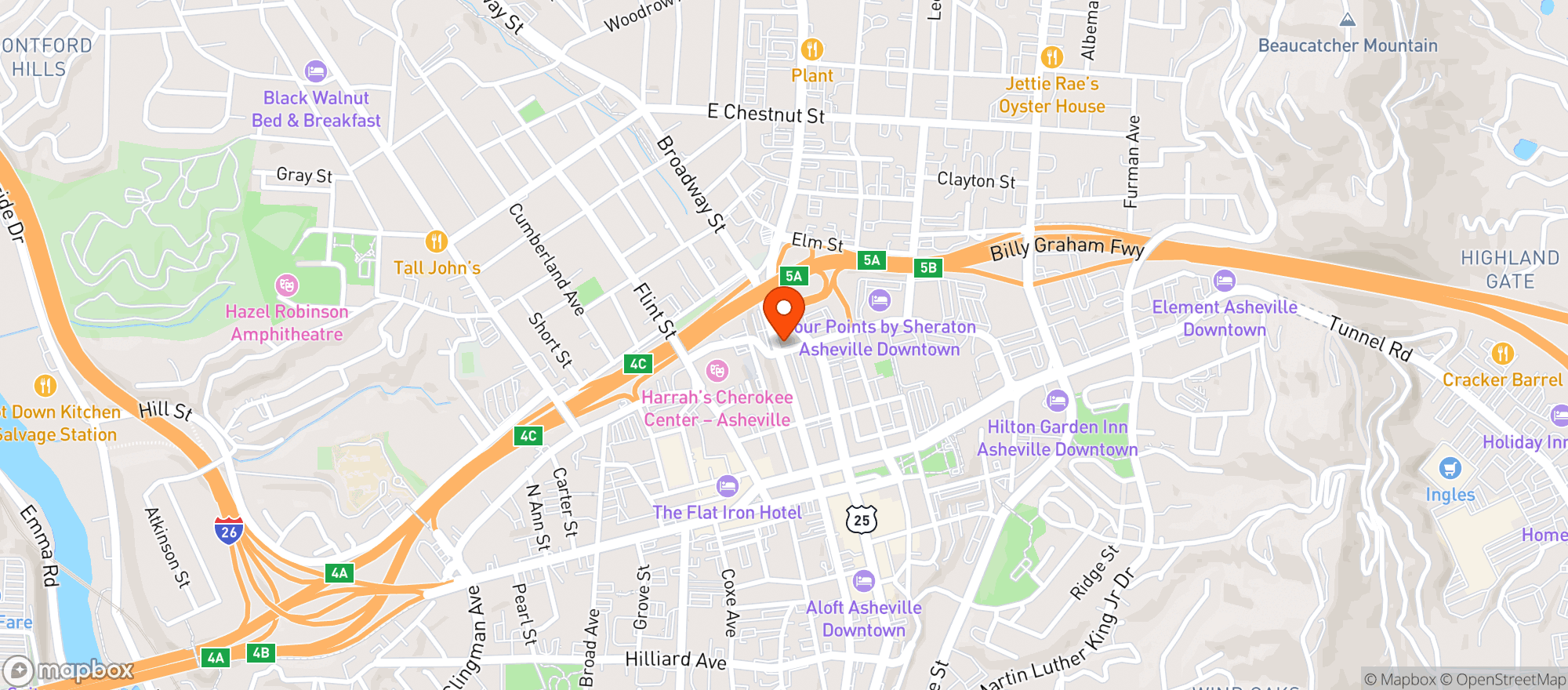 Map showing Lazy Diamond