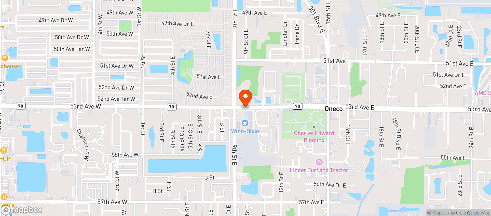 Map showing Winn Dixie Liquor