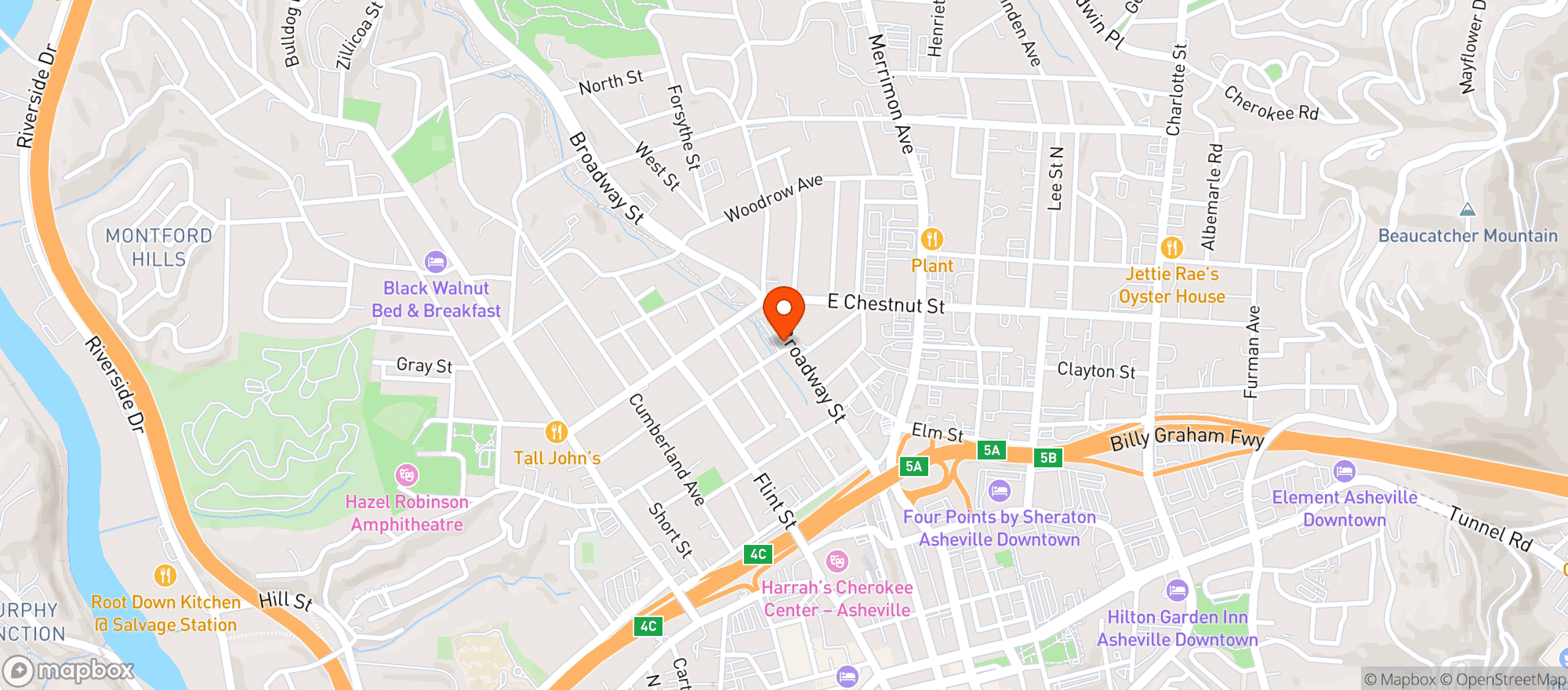 Map showing Little Jumbo