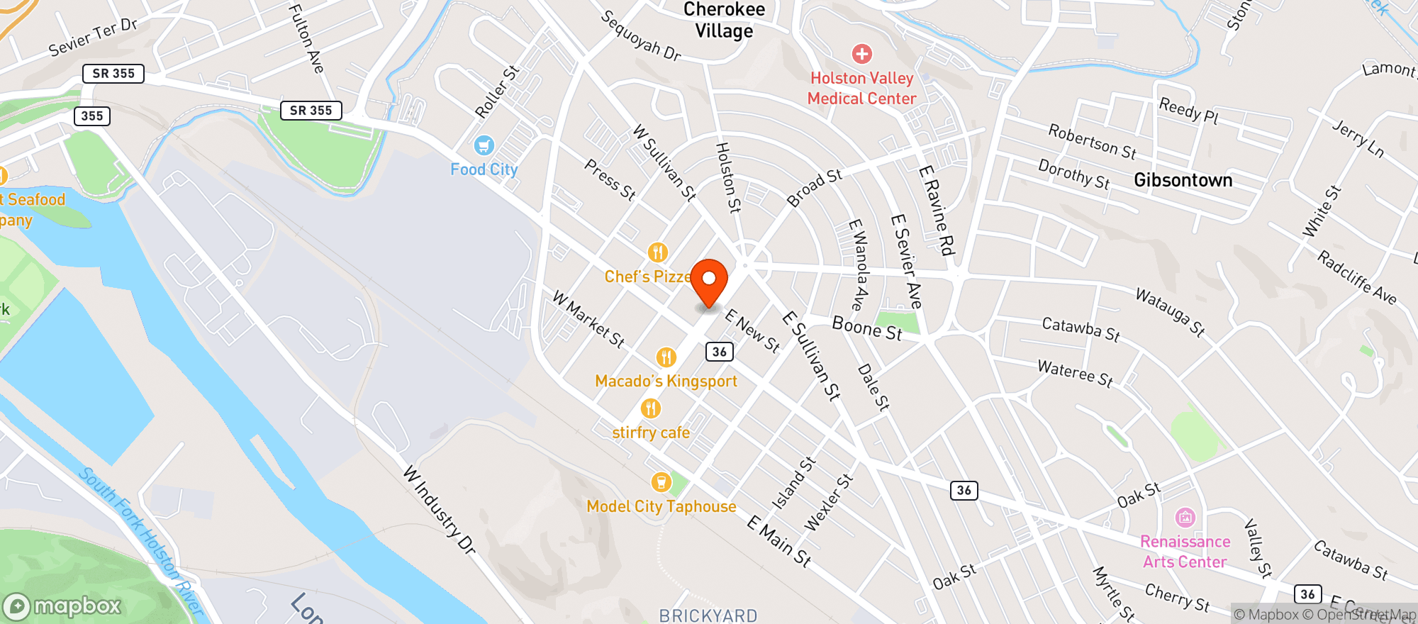 Map showing Cancun Family Mexican Restaurant