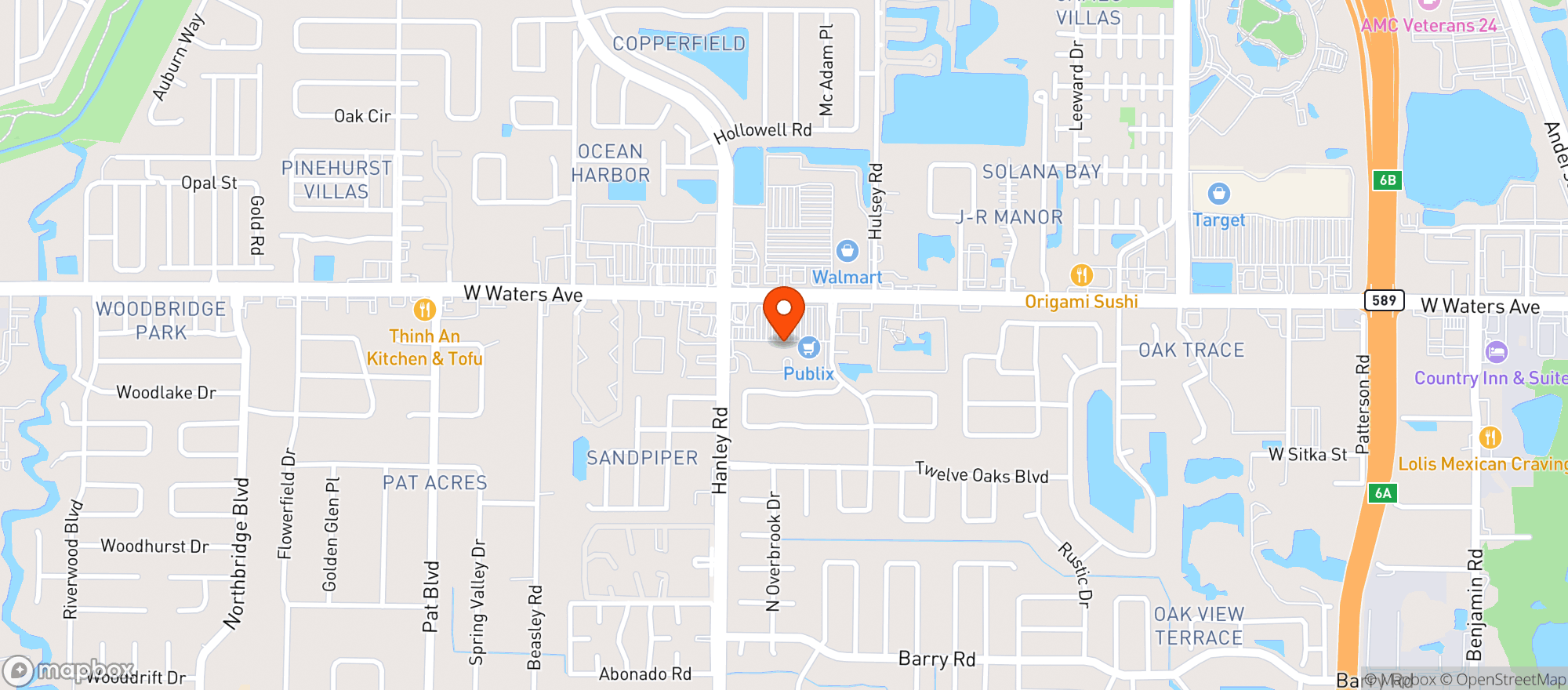 Map showing Liquor Depot Waters