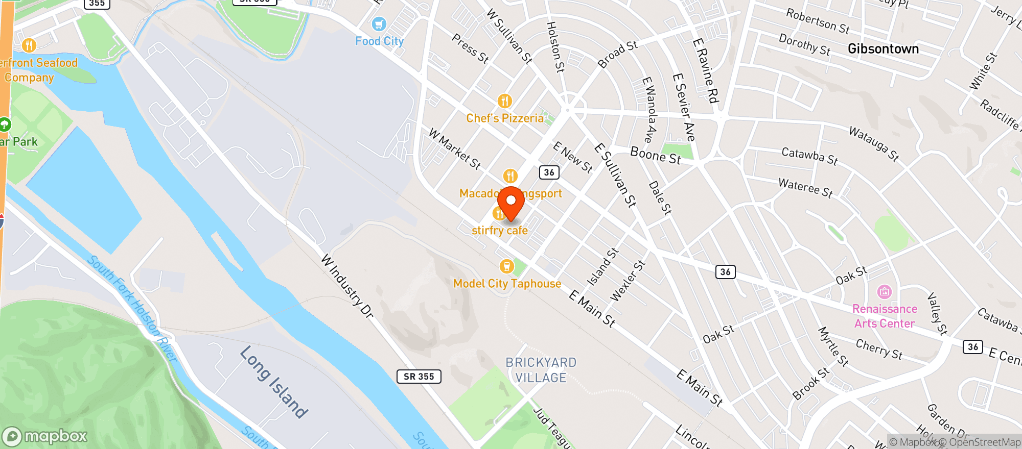 Map showing Inspire Wine Bar