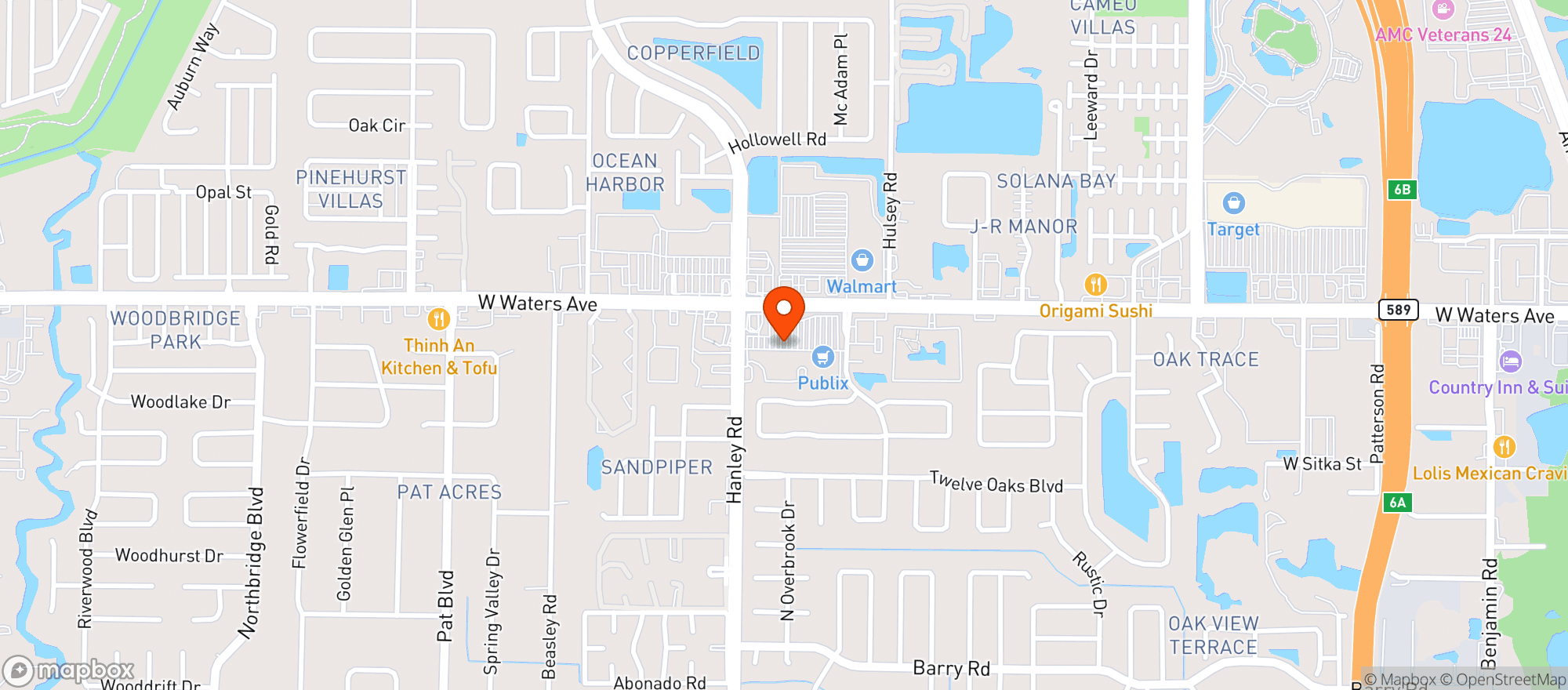 Map showing Publix