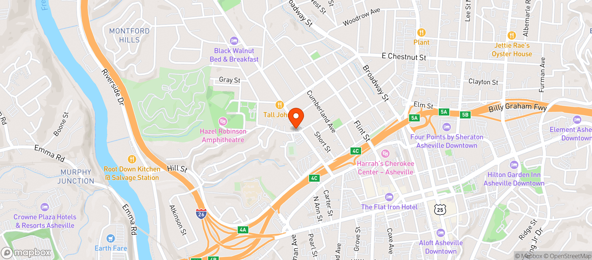 Map showing All Day Darling