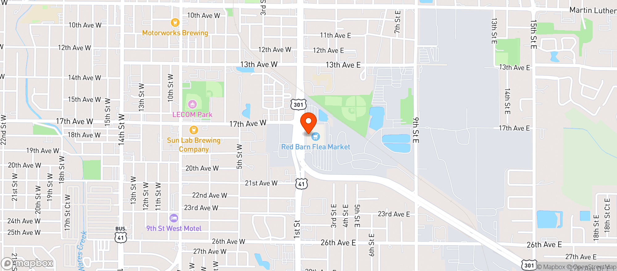Map showing Tammy's Corner