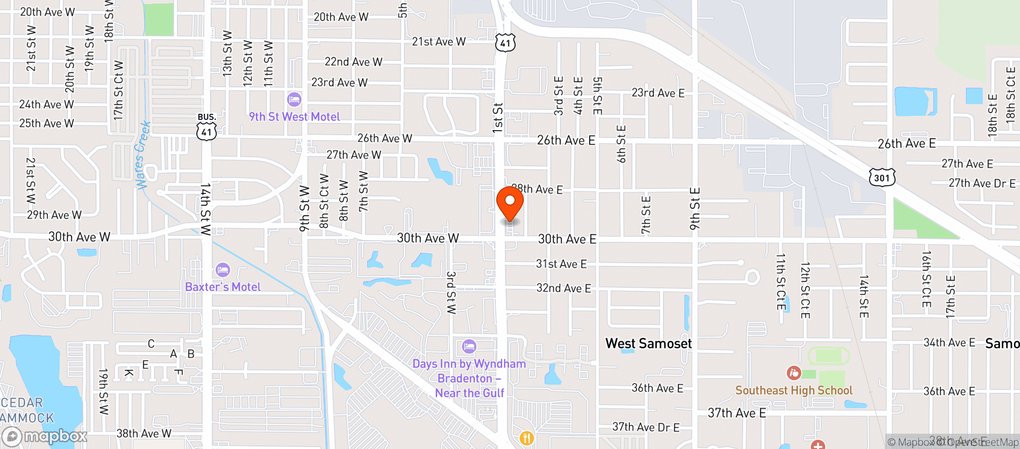 Map showing Circle K  - Bradenton #3