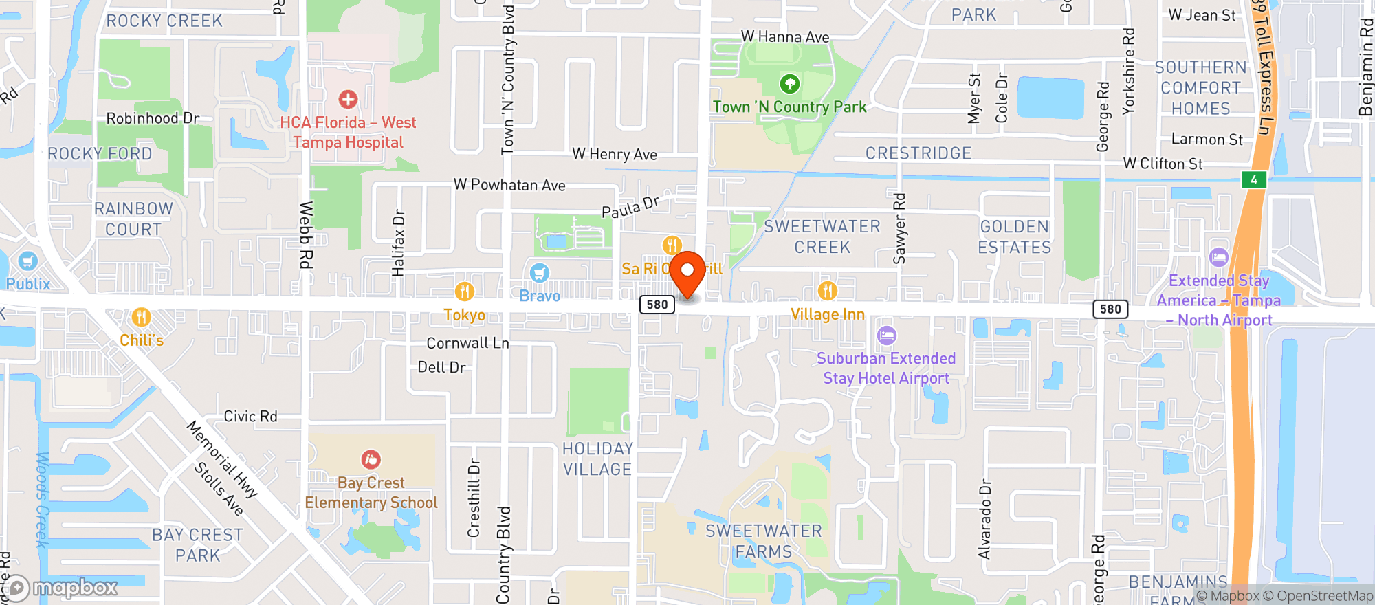 Map showing Hanley Food & Gas