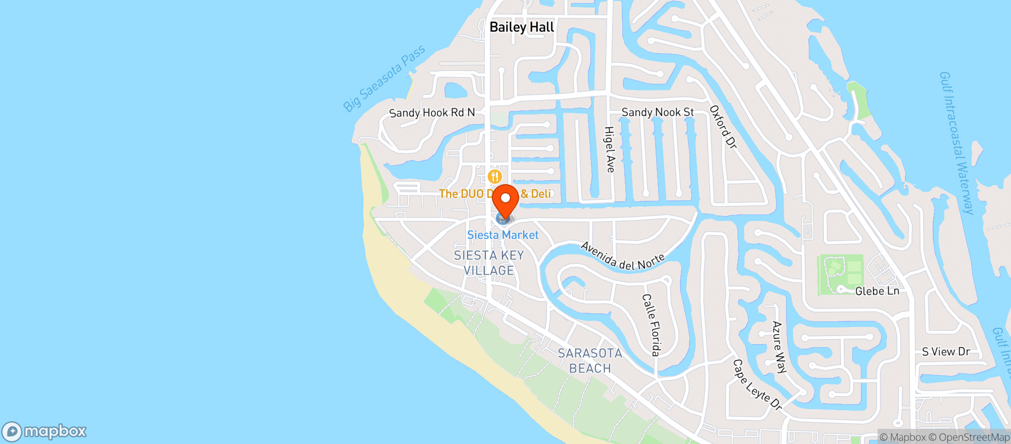 Map showing Siesta Village Liquors