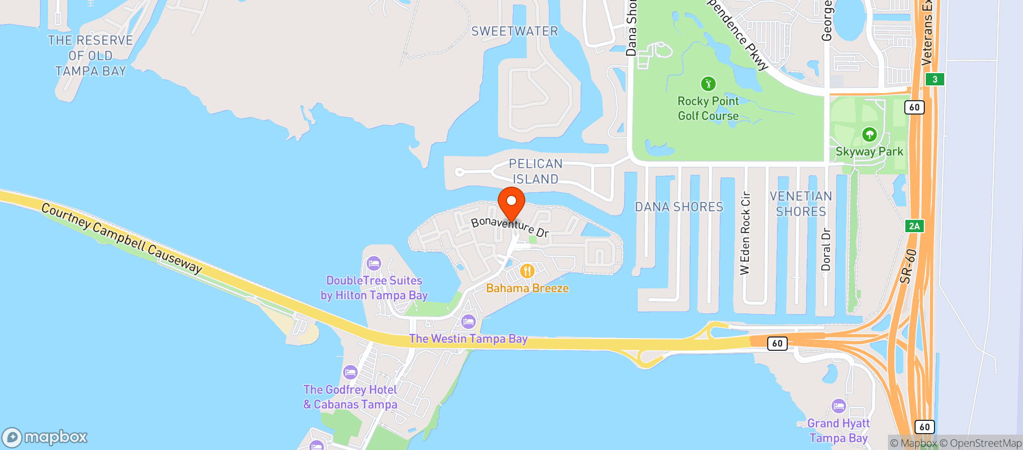 Map showing (b) Rocky Point Mkt