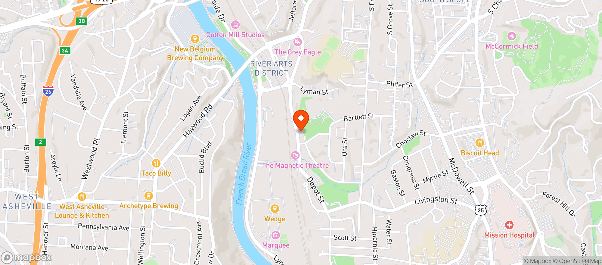 Map showing Vivian
