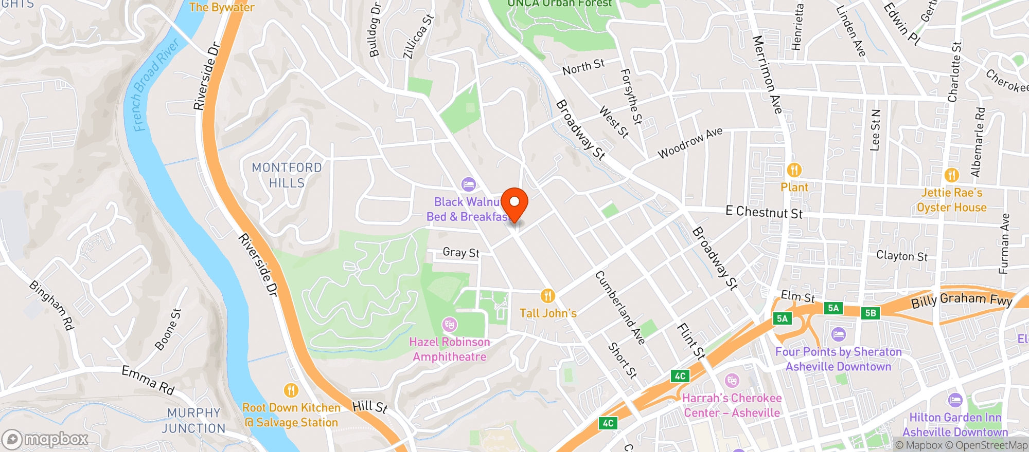 Map showing F And J #2 And Deli