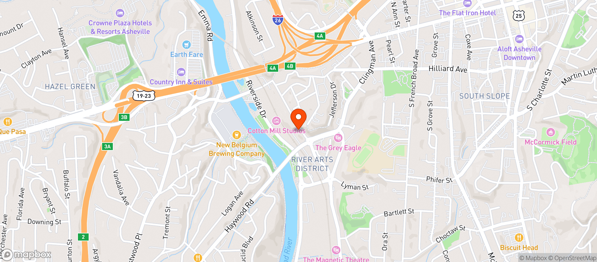Map showing Radical
