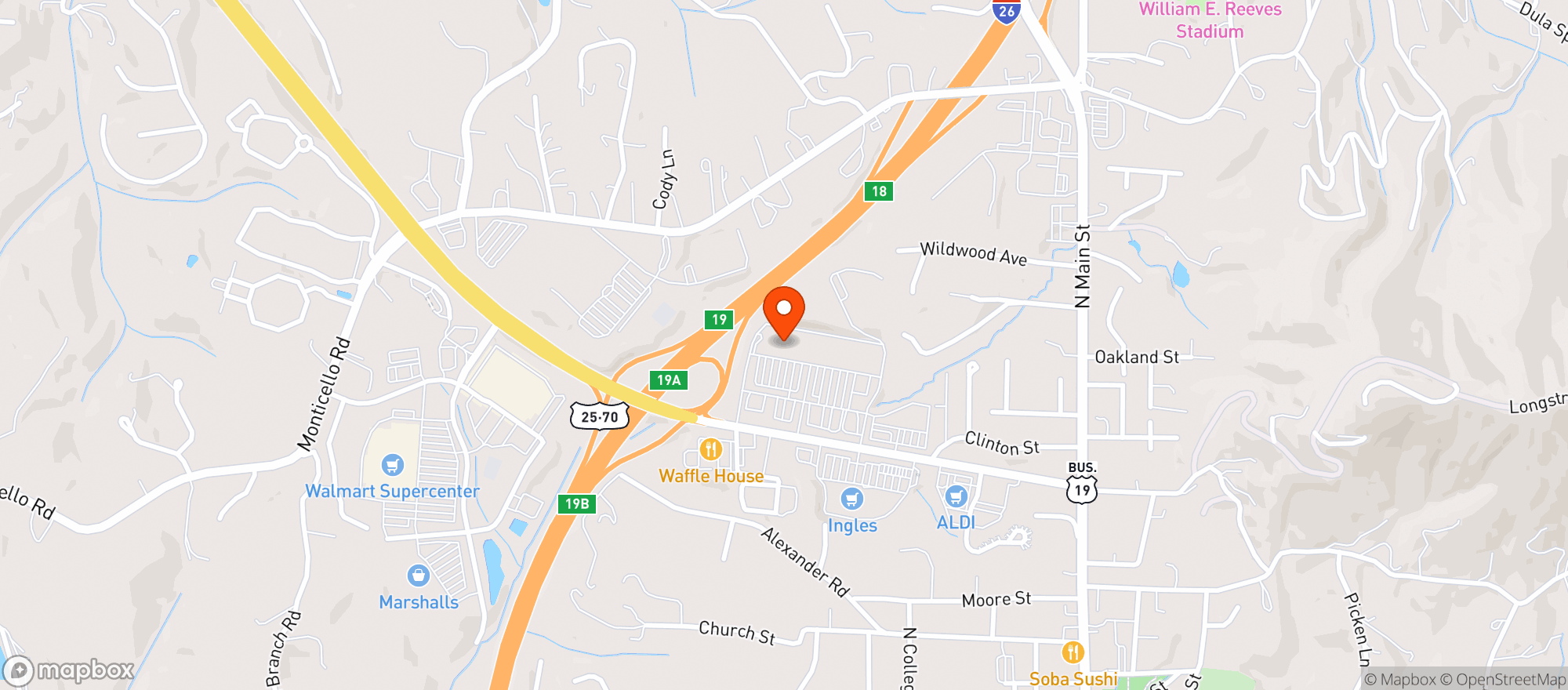 Map showing Publix