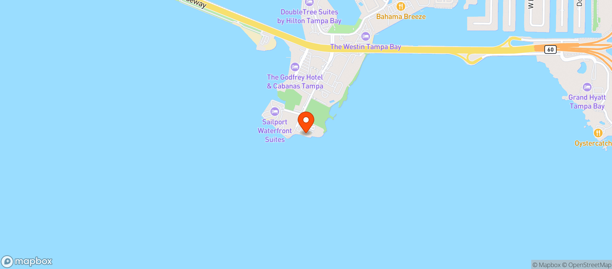 Map showing Rusty Pelican