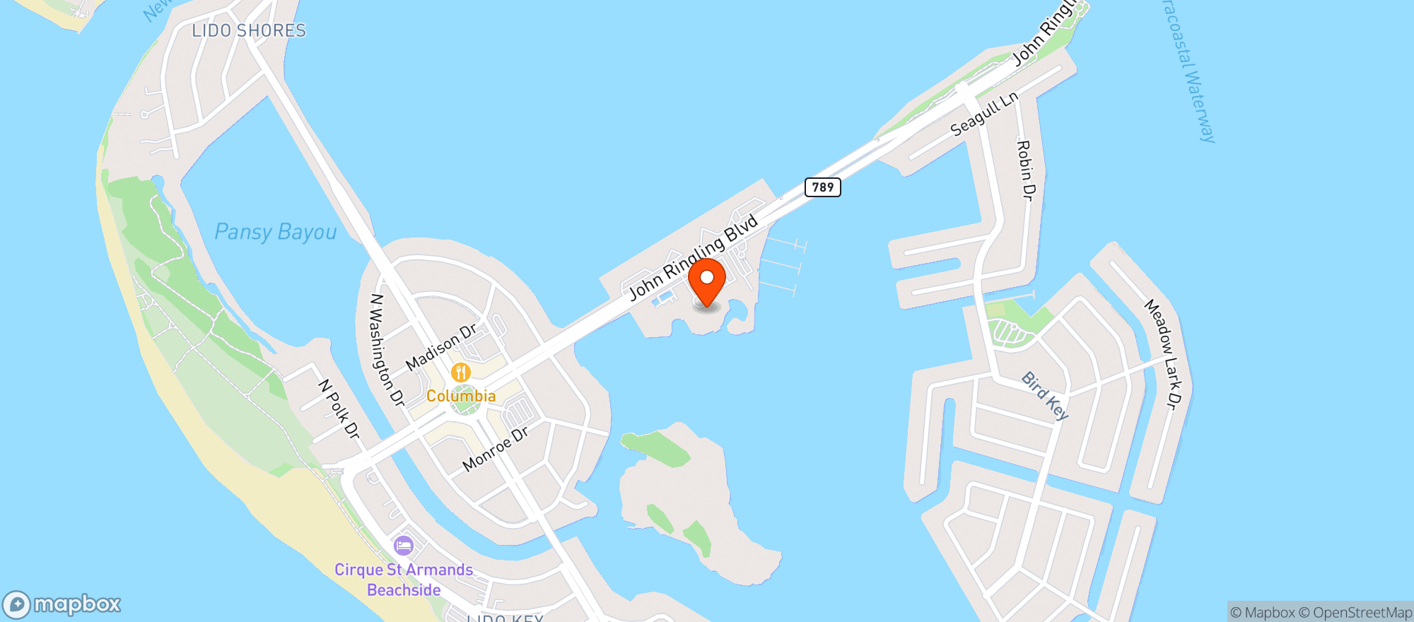 Map showing Plymouth Harbor Inc