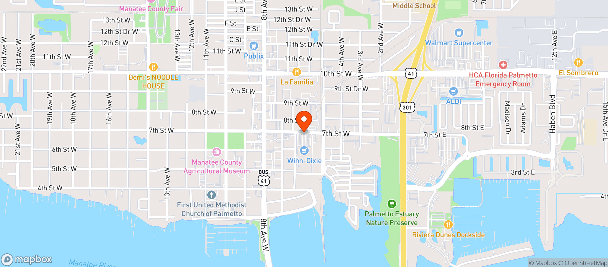 Map showing Winn-dixie Liquor 2449