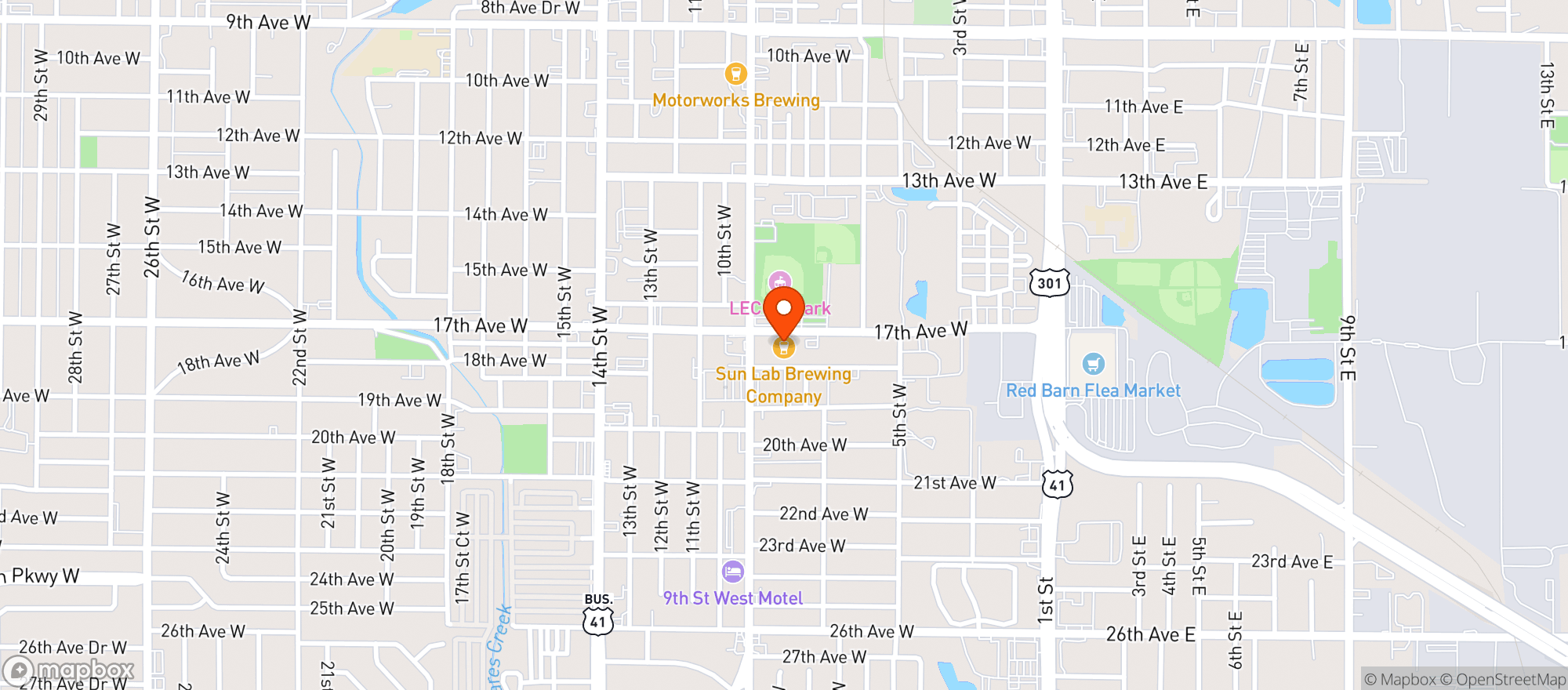 Map showing Darwin Brewing Co