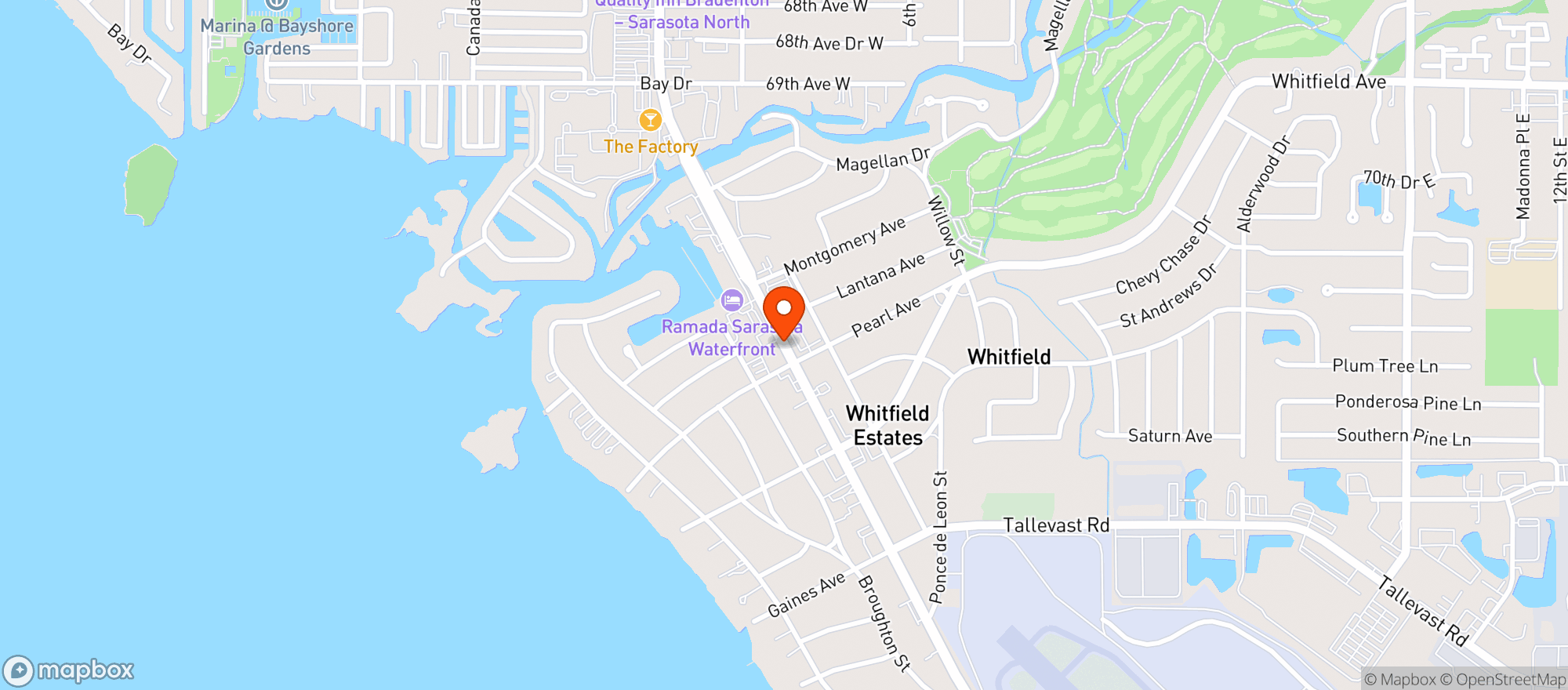 Map showing Racetrac