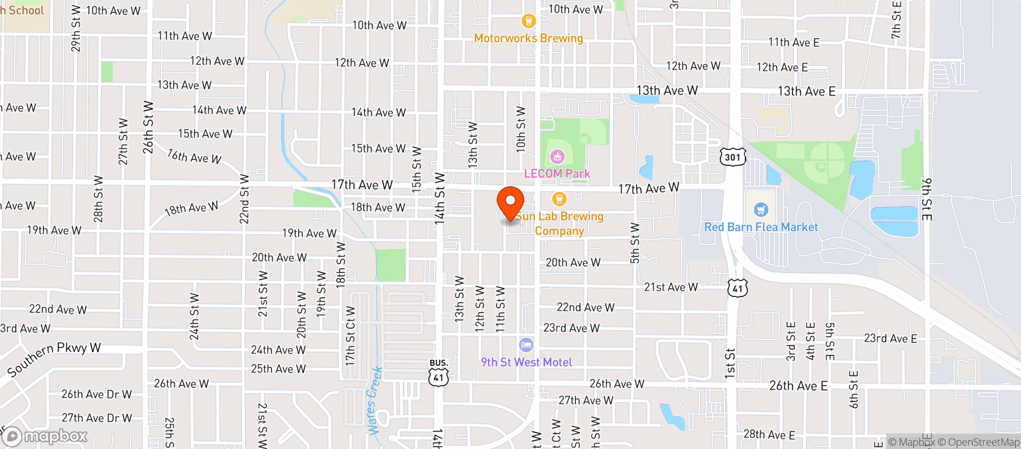 Map showing Renaissance On 9th St Bis