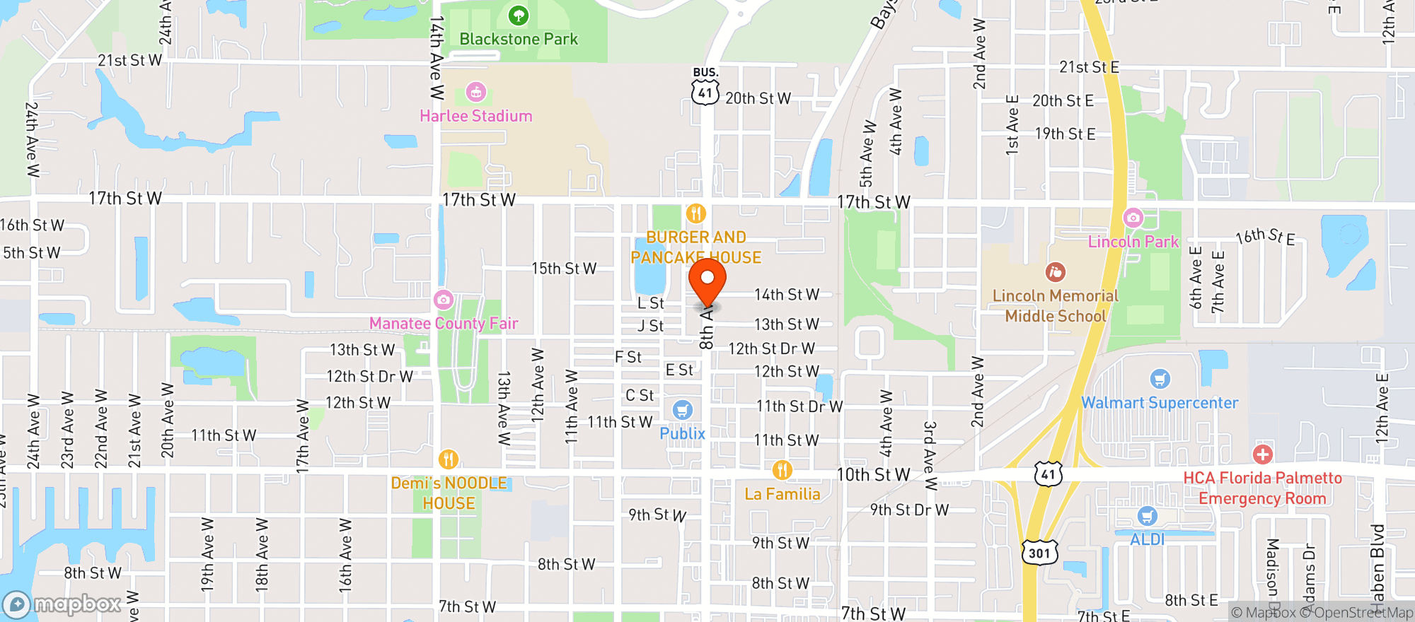 Map showing Value King Discount