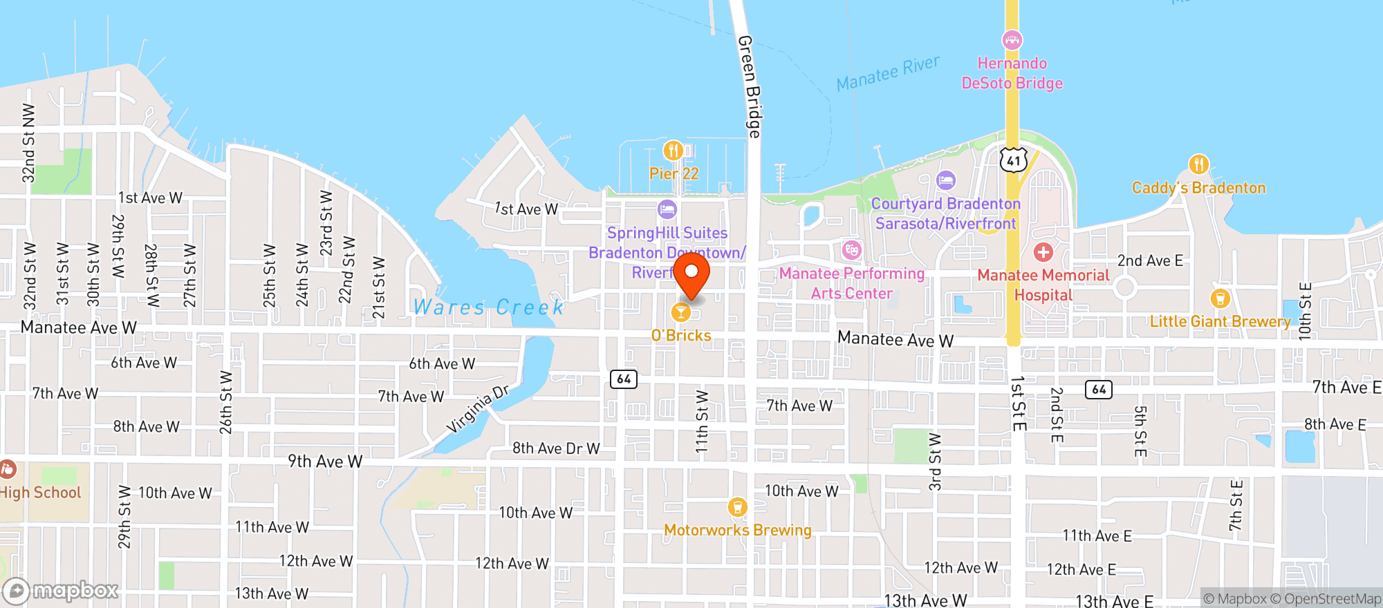 Map showing Lost Kangaroo Pub