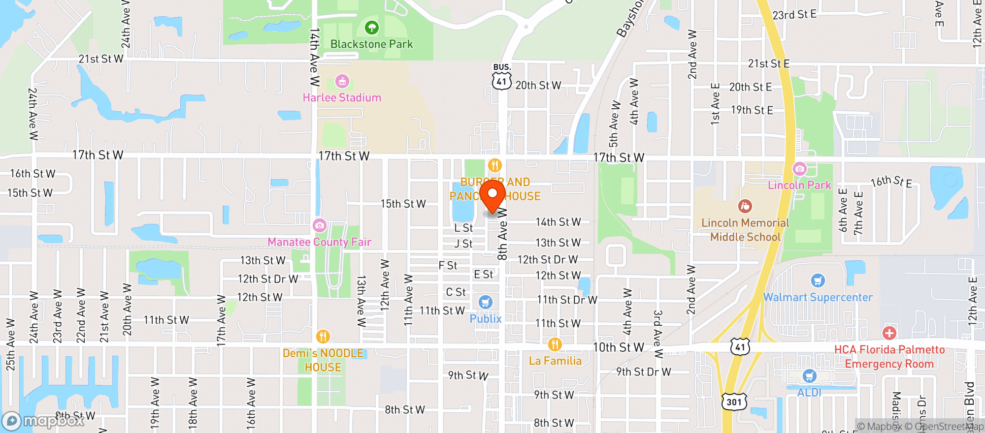 Map showing King Buffet