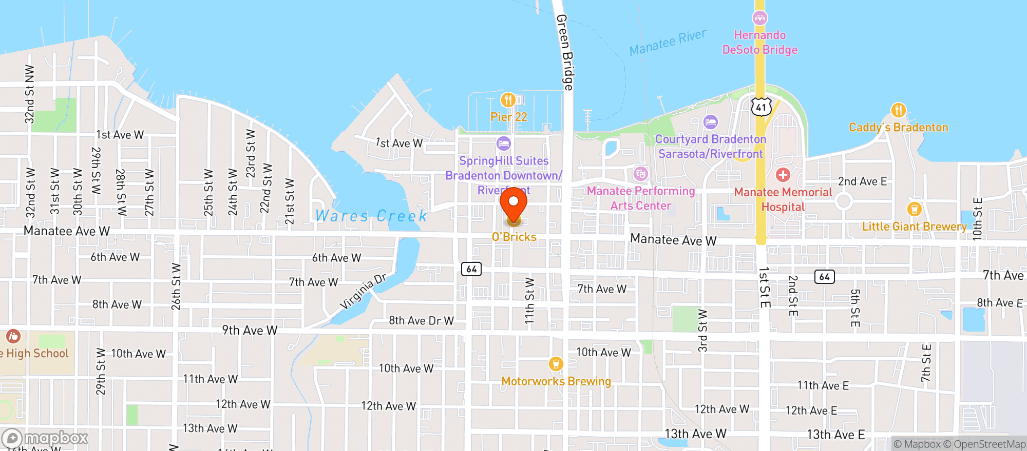 Map showing Corks Cigar Bar