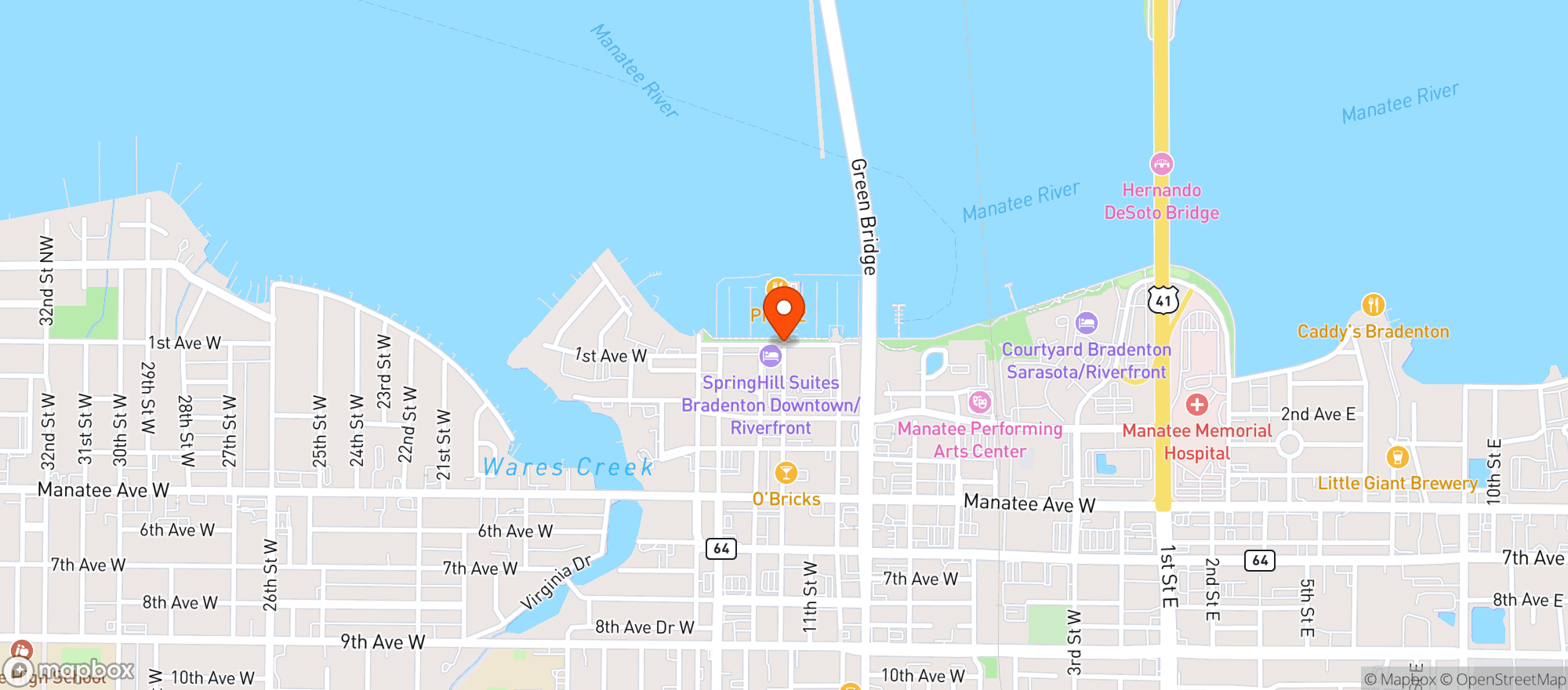 Map showing Oak&stone Bradenton