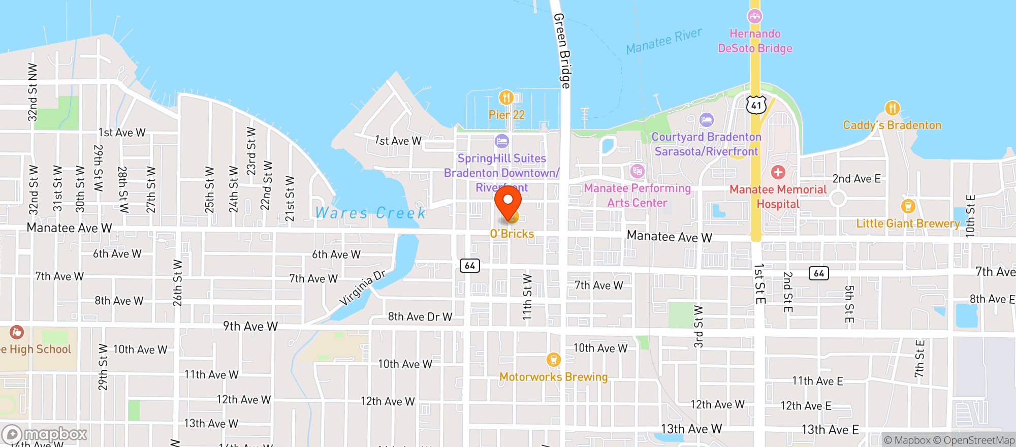 Map showing Loaded Barrel Tavern