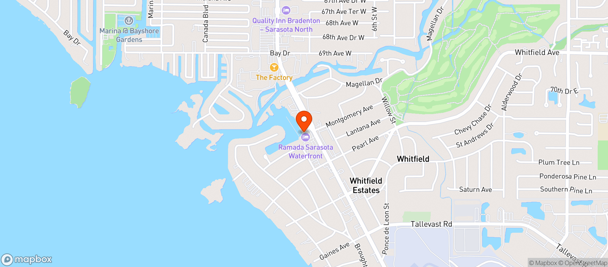 Map showing Tarpon Bay Grill & Tiki Bar