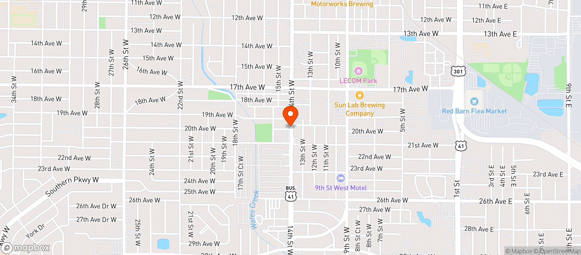 Map showing San Remo Pizza & Pasta