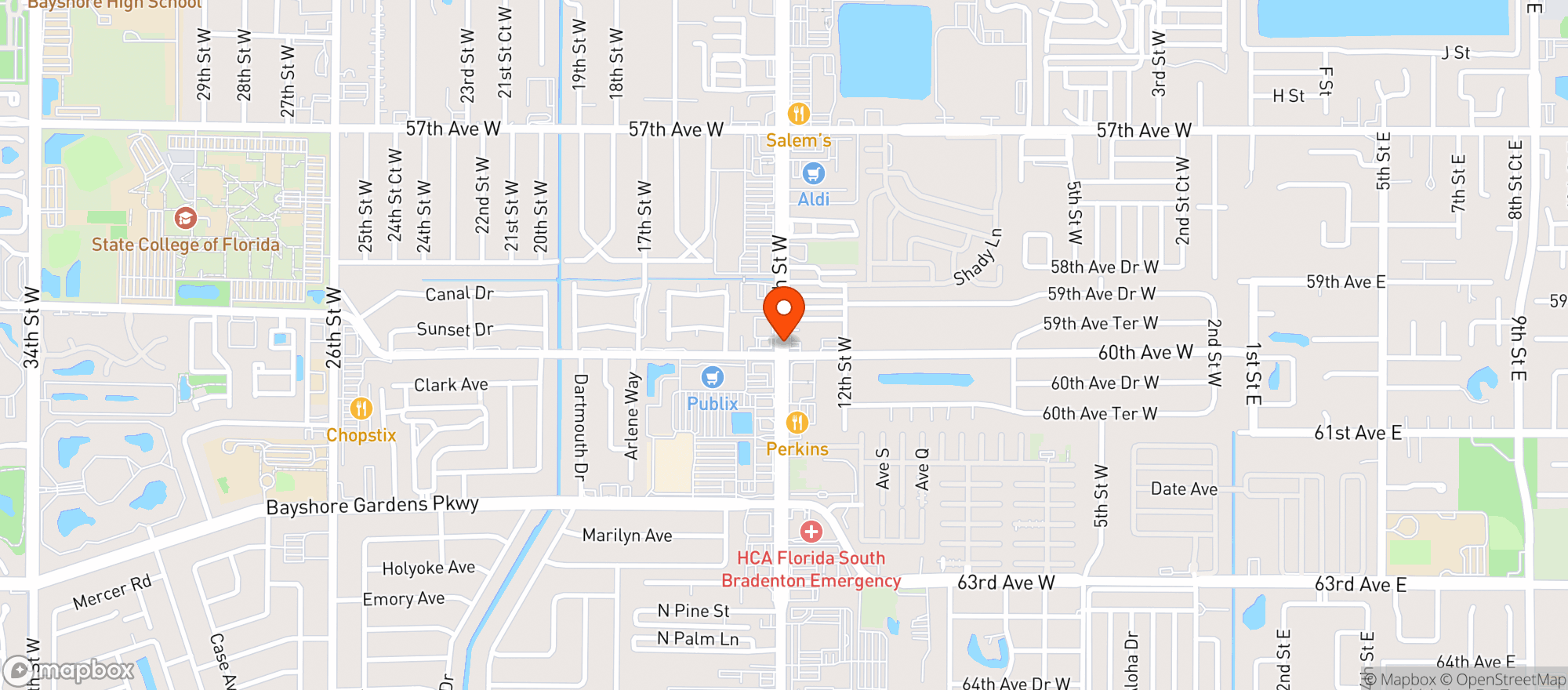Map showing Mobil Food Mart