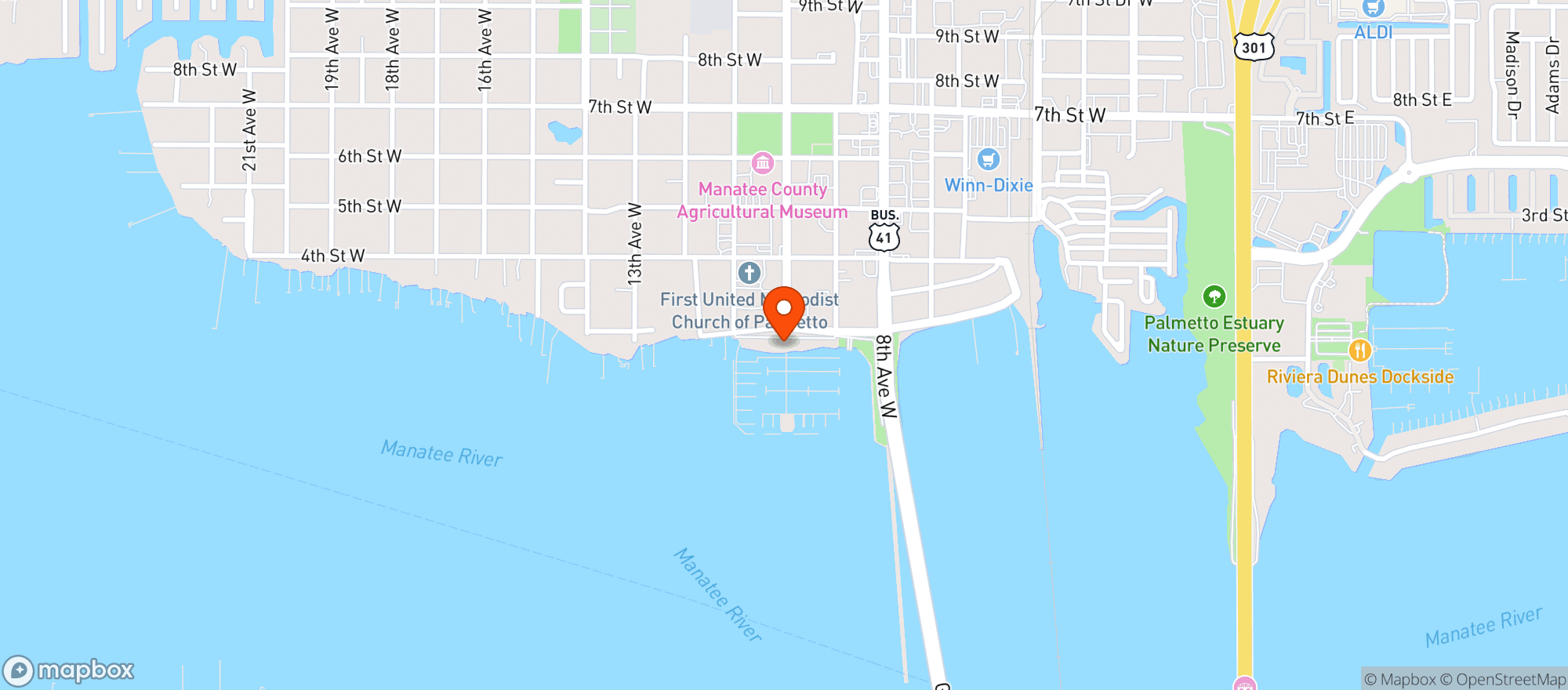 Map showing Milas On The Manatee