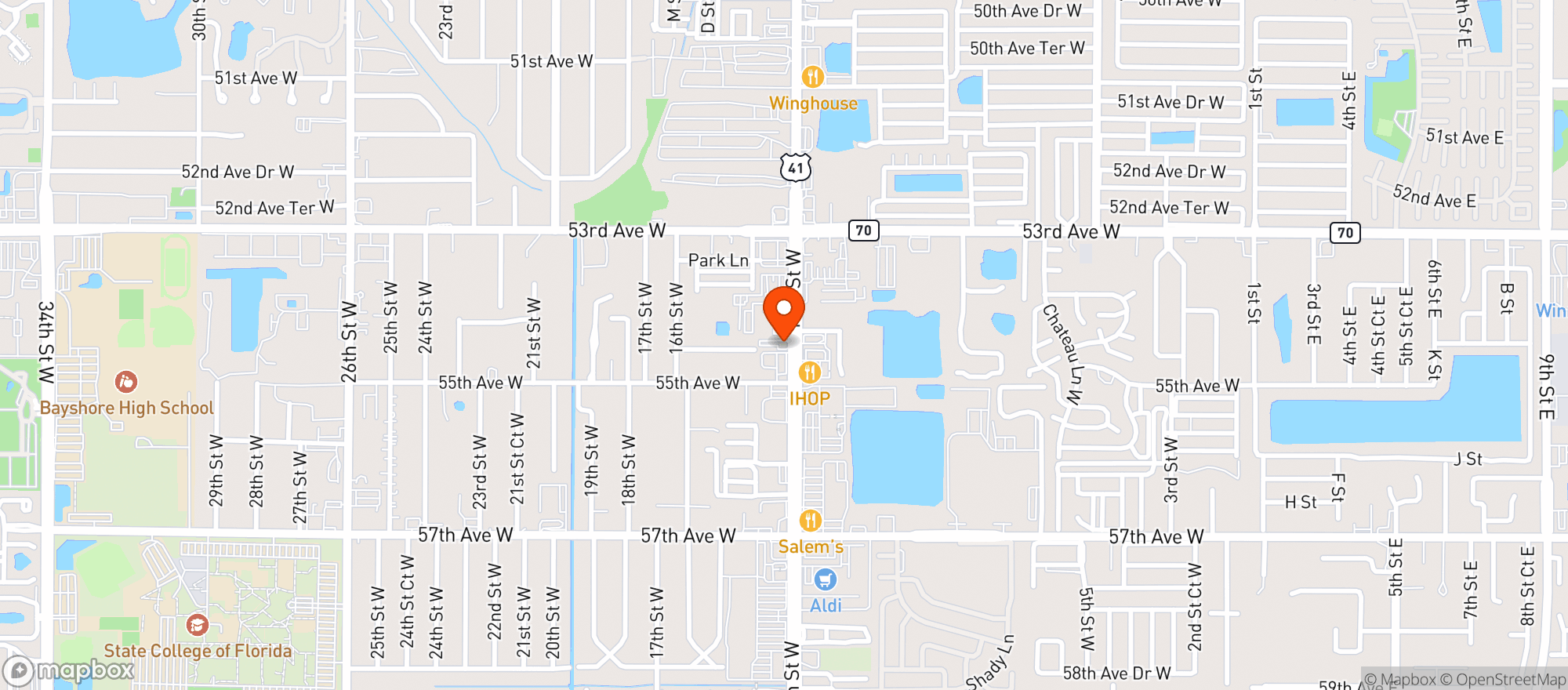 Map showing Peek A Boo Lounge