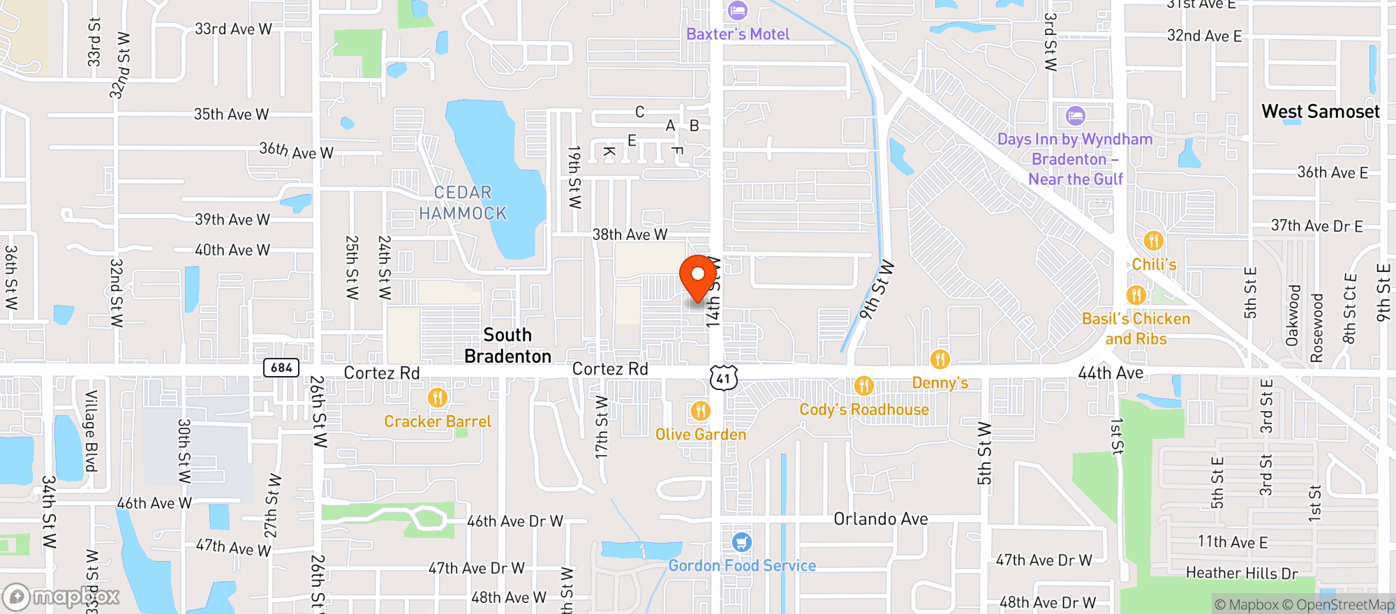 Map showing Vitamin Shoppe - Bradenton