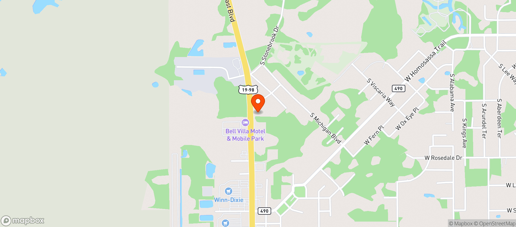 Map showing Jims Club 19
