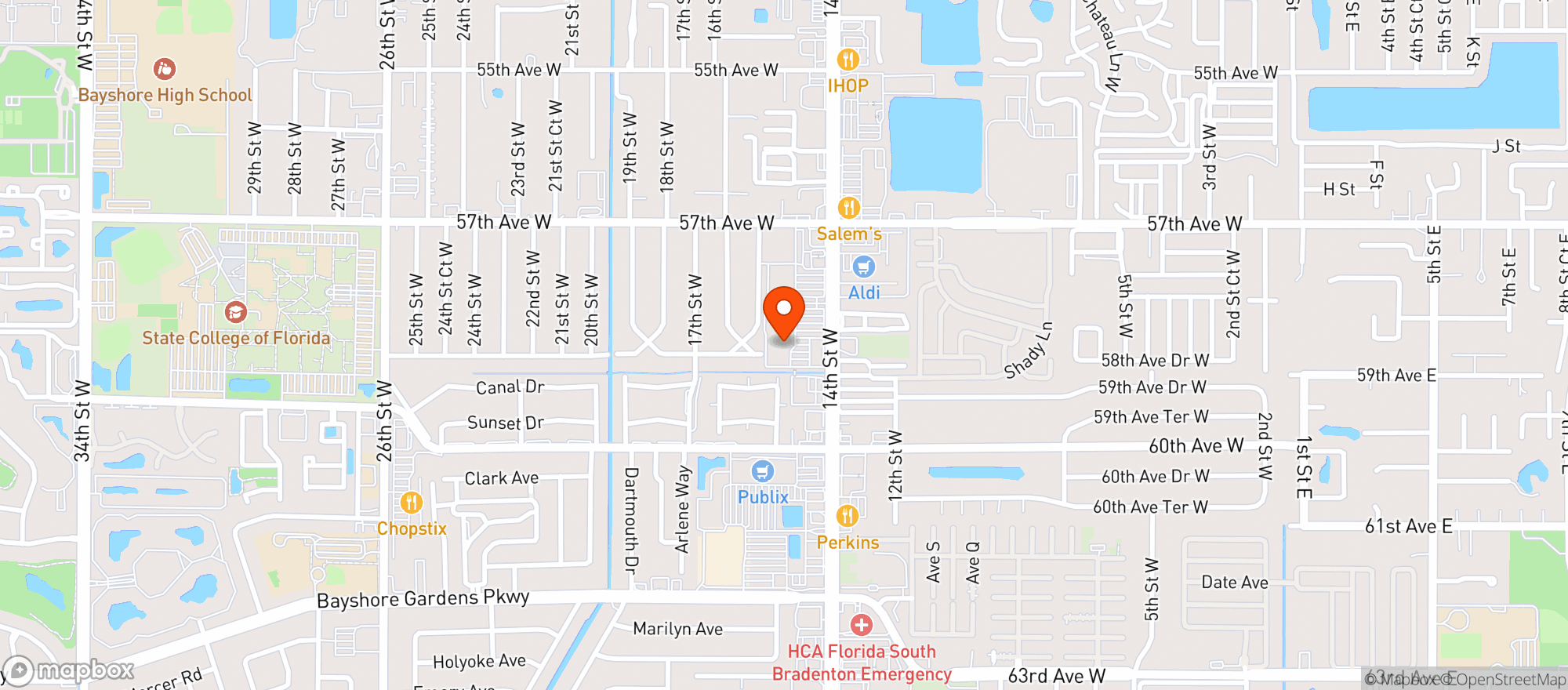 Map showing Winn-dixie Liquor #2520