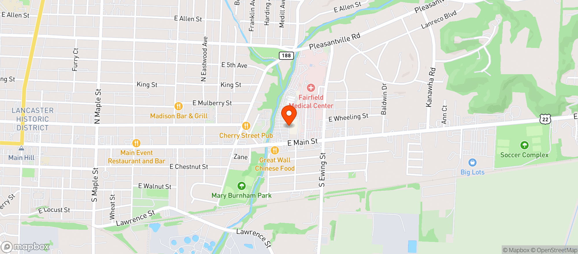 Map showing Kroger