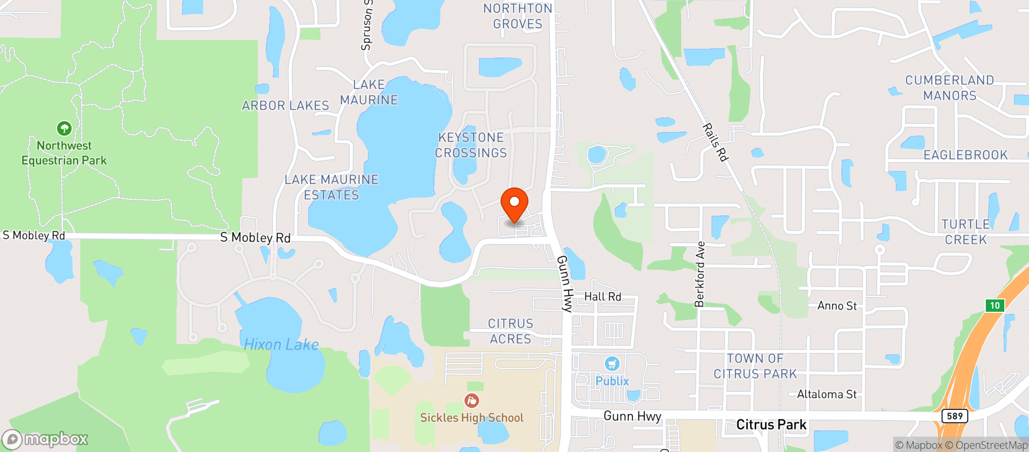 Map showing Citrus Park House Of Beer