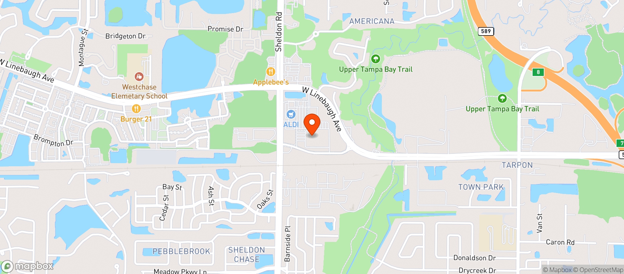 Map showing Costco